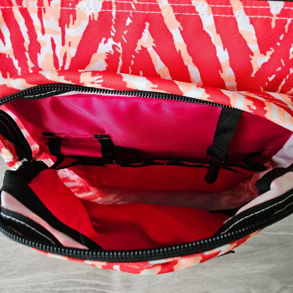 Jansport Big‎ Student Backpack Red White Zebra Print School College Travel Bag - Picture 14 of 16